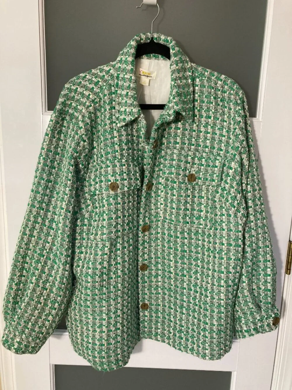Maeve Tweed Shacket - 1X - Anthropologie